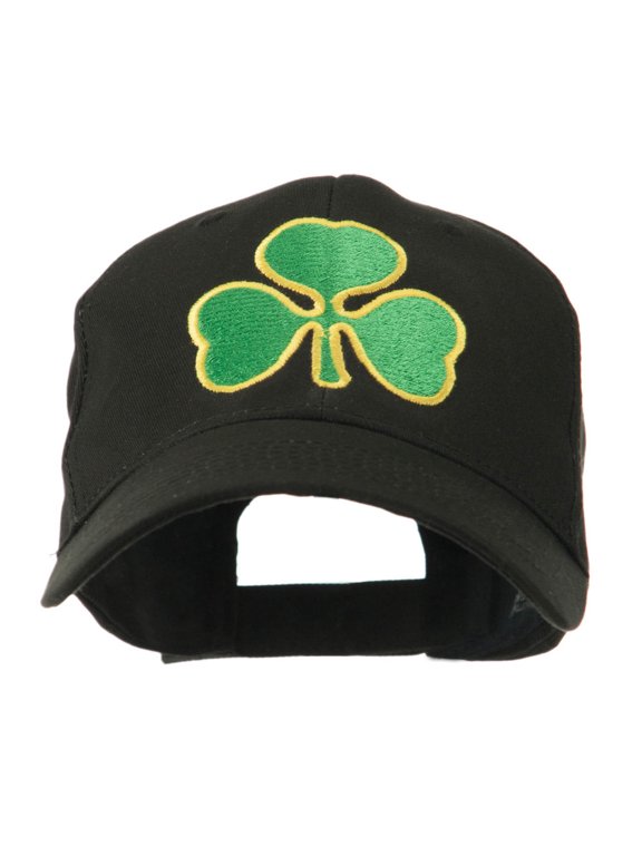 Clover St.Patrick's Day Embroidered Cap - Black OSFM