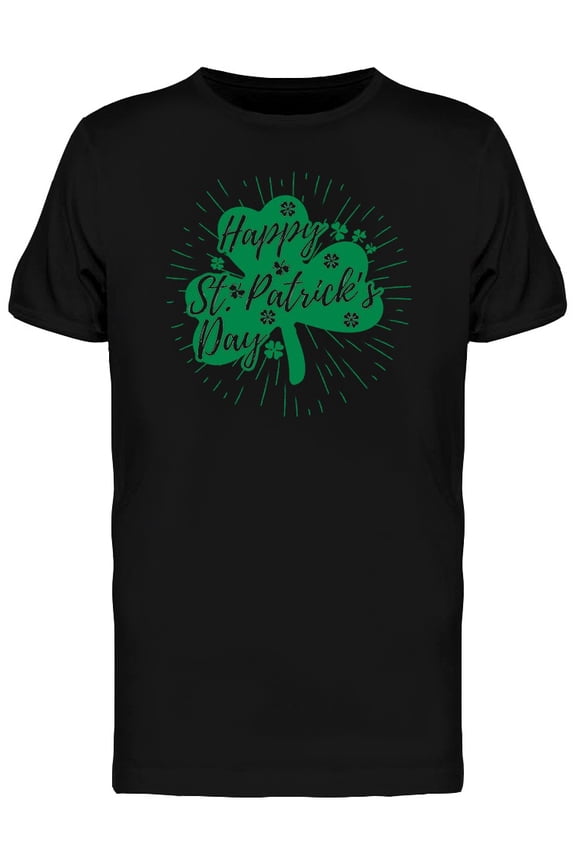 Clover St Patricks Day Graphic T-Shirt Men -Image by Shutterstock, Male Medium