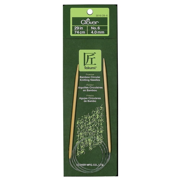 Clover Takumi 29" Bamboo Circular Knitting Needles