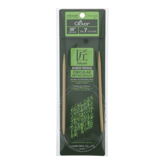 Clover Takumi Bamboo Circular Knitting Needle, 7
