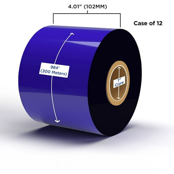 Clover Technologies Direct Thermal, Thermal Transfer Ribbon, Black, 1 Carton, Direct Thermal, Thermal Transfer, 1 Carton