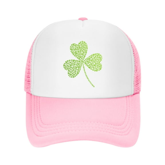 Clover Unisex Trucker Hats for Men Women Adjustable Casual Baseball Caps for Outdoor Activities Dad Cap