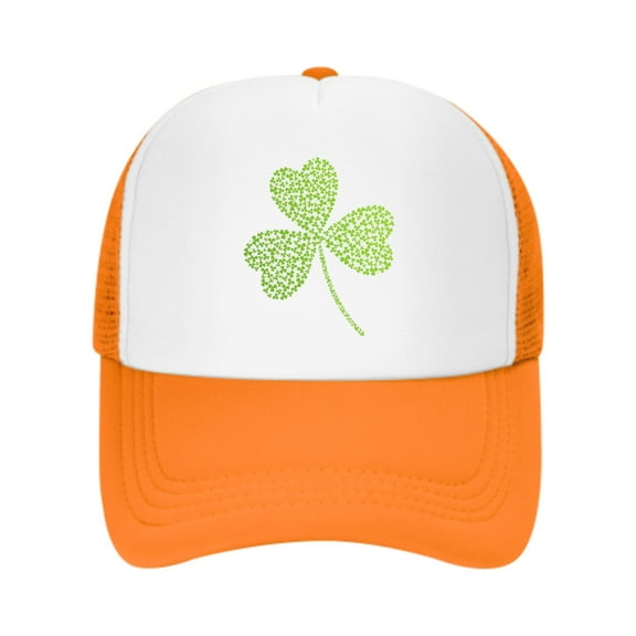 Clover Unisex Trucker Hats for Men Women Adjustable Casual Baseball Caps for Outdoor Activities Dad Cap