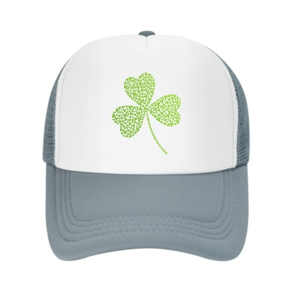 Clover Unisex Trucker Hats for Men Women Adjustable Casual Baseball Caps for Outdoor Activities Dad Cap