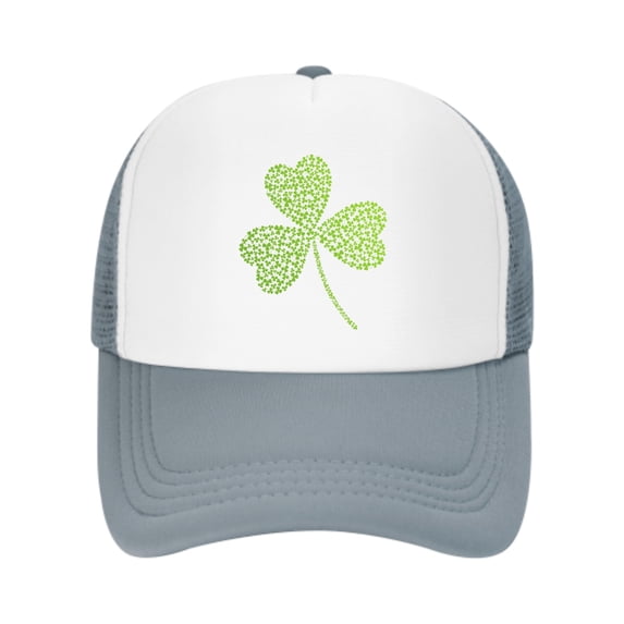 Clover Unisex Trucker Hats for Men Women Adjustable Casual Baseball Caps for Outdoor Activities Dad Cap