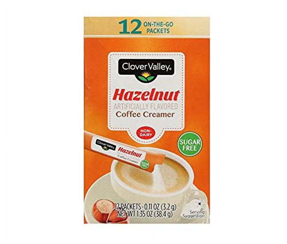 Clover Valley Sugar Free Hazelnut Coffee Creamer 12 OnTheGo Sticks