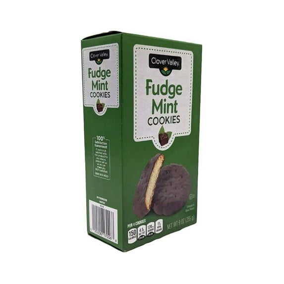 Clover Valley Thin Fudge Mint Cookies 9 Ounce Box