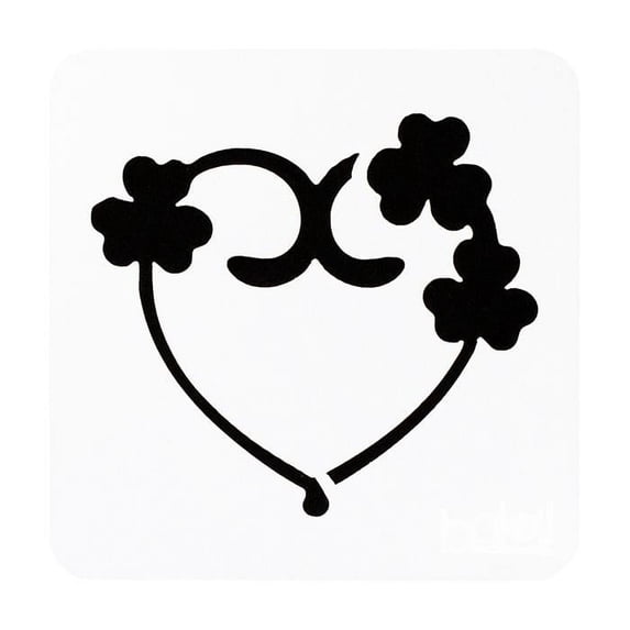 Clover Vine Heart Stencil