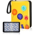 thumbnail image 1 of Clovercat Waterproof Trading Card Binder Case with Zipper & 50 Removable Sleeves, Double-Sided, 400 Card Portable Sports Storage Album, Yellow, 1 of 6