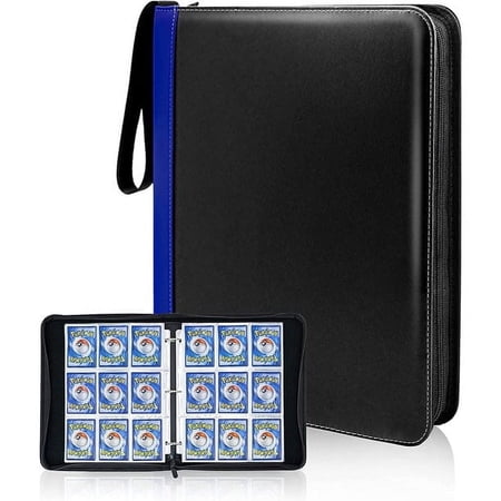 Clovercat 9-Pocket Pkemon Trading Card Binders, 720 Double-Sided Pockets for Yugioh, Mtg, Tcg, Blue