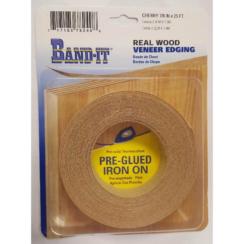 Cloverdale 78240 .88 in. x 25 ft. Cherry Wood Veneer Edgebanding