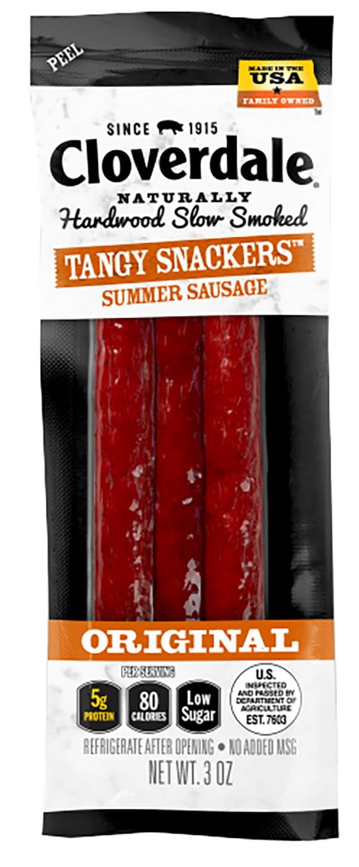 Cloverdale Tangy Snackers Summer SE33 Sausage 3 Ounce Mini Snacking