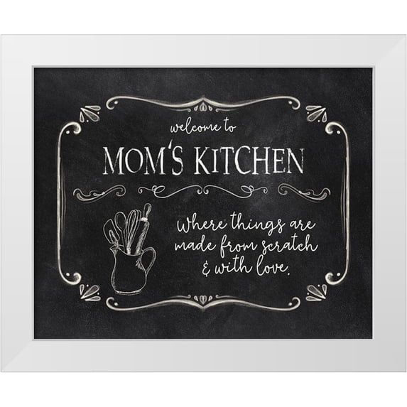 Cloverfield And Co. 24x20 White Modern Wood Framed Museum Art Print Titled - Moms Kitchen