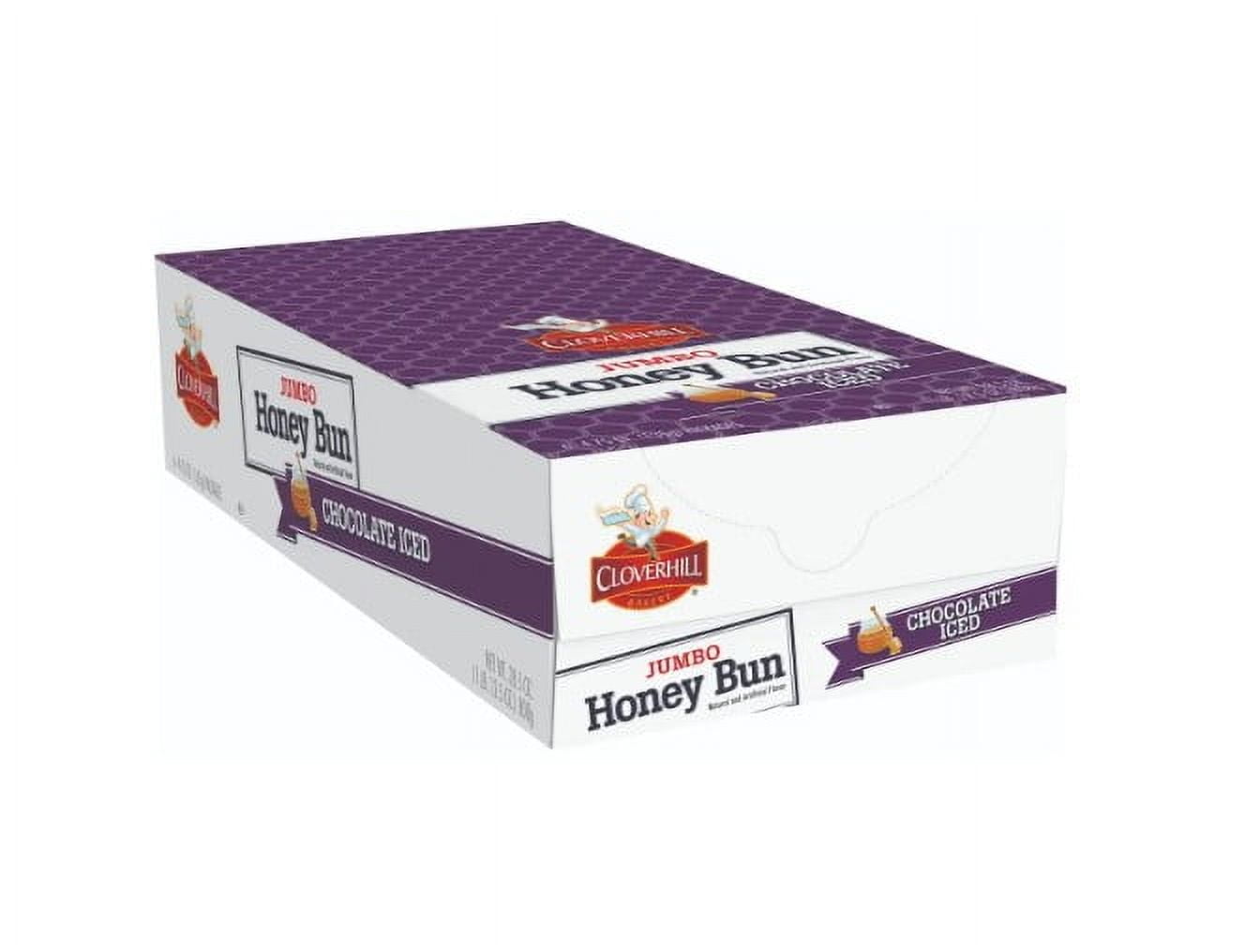 Cloverhill Bakery Jumbo Honey Bun, Chocolate Iced - 24 oz (6-Pack)