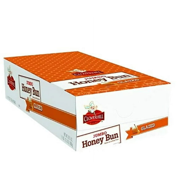 Cloverhill Bakery Jumbo Honey Bun, Glazed - 24 oz (6-Pack)