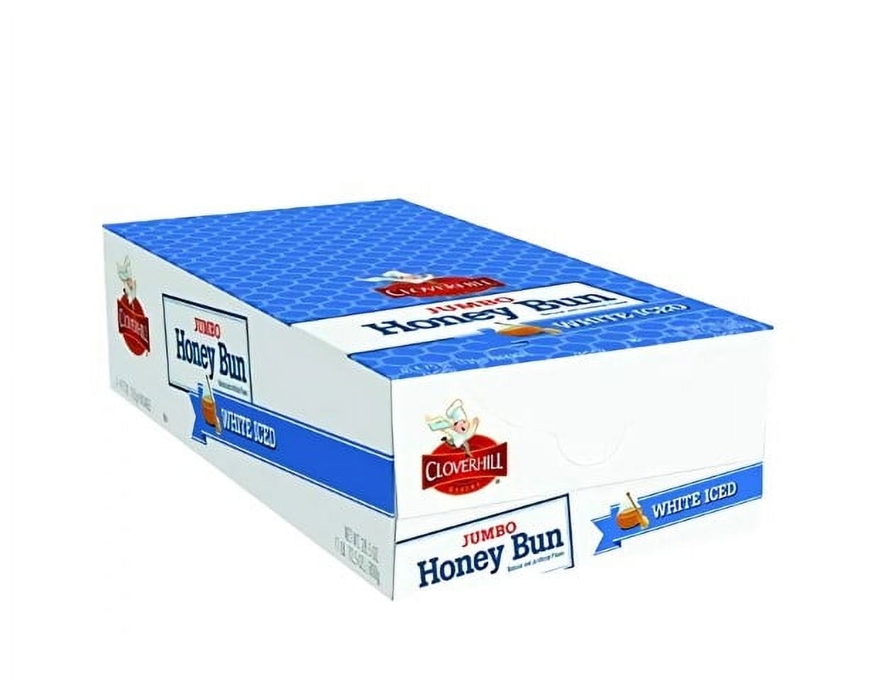 Cloverhill Bakery Jumbo Honey Bun, White Iced - 24 oz (6-Pack)
