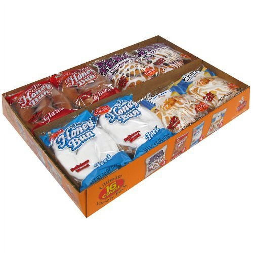 Cloverhill Bakery Ultimate Honey Bun Variety Pack, Big Texas, Chocolate,  Iced and Glazed