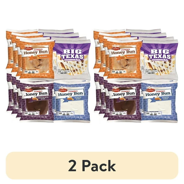 (2 pack) Cloverhill Bakery Ultimate Honey Bun Variety Pack Big Texas