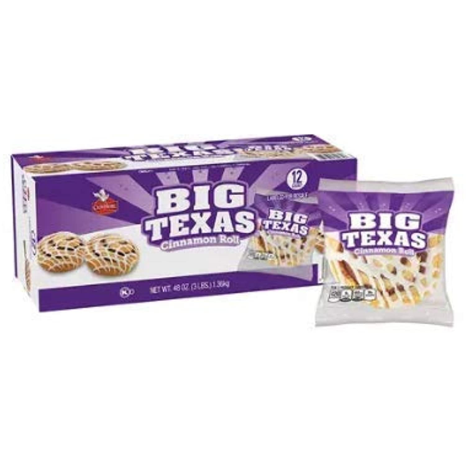 Cloverhill Big Texas Cinnamon Roll 4 oz. roll, 12 ct. (pack of 3) A1