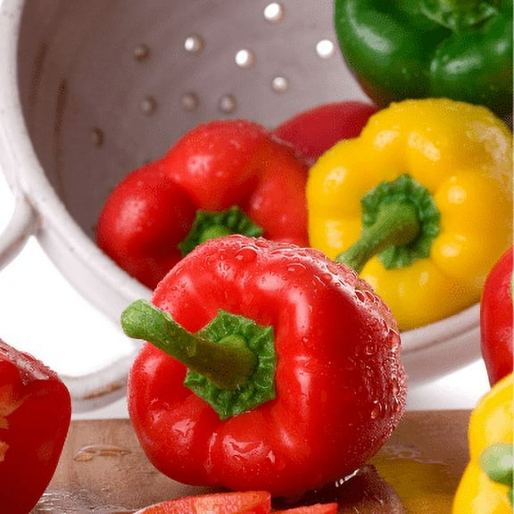 Clovers Garden 4-8" Sweet Red Bell Pepper Live Plants in 4" Pots (2 Count)