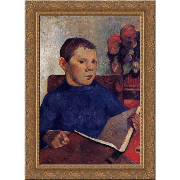 Clovis 24x18 Gold Ornate Wood Framed Canvas Art by Paul Gauguin