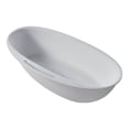 thumbnail image 1 of Clovis 63x33.5" Solid Surface Transitional Resin Freestanding Bathtub in White, 1 of 7