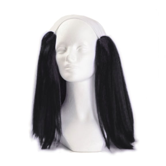 Clown Antics Black Bald Clown Straight Wig