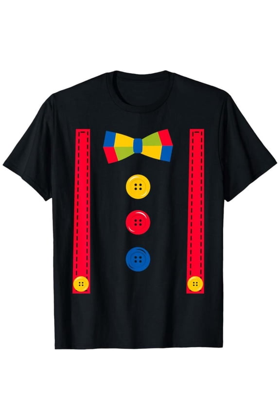 Clown Circus Carnival Costume Birthday T-Shirt for Women, Graphic Tee, Colorful Party Top,Funny,cotton,black,S-5XL