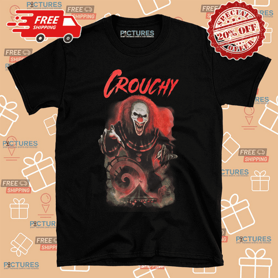 Clown Crouchy Halloween Shirt, Unisex Short Sleeve T-shirt ,Charcoal Color,Size XL