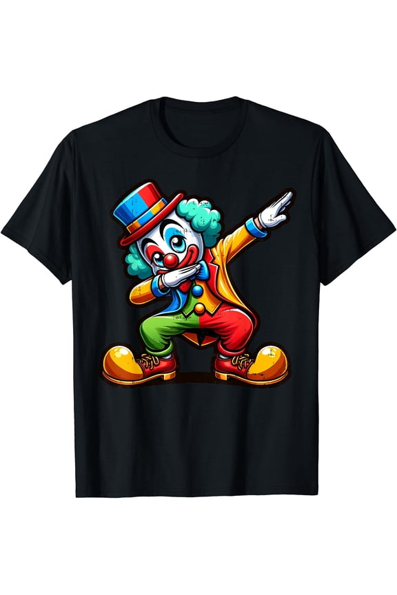 Clown Dabbing Dancing Dab Boys Girls T-Shirt , Vintage T-Shirt