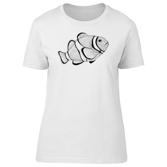Clown Fish Engraving Style T-Shirt Men -Image by Shutterstock, Male 3X-Large