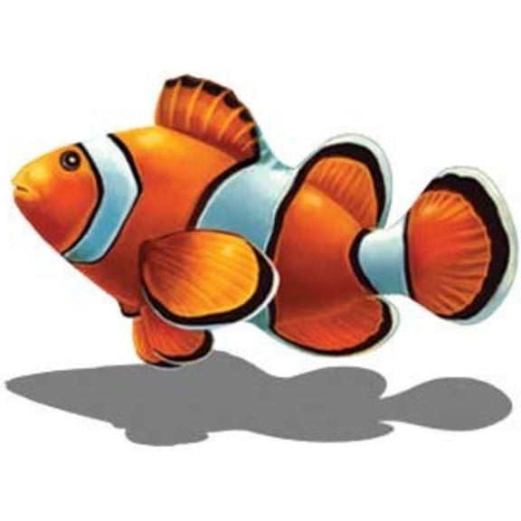 Clown Fish Porcelain Swimming Pool Mosaic (8" x 6" with Shadow)