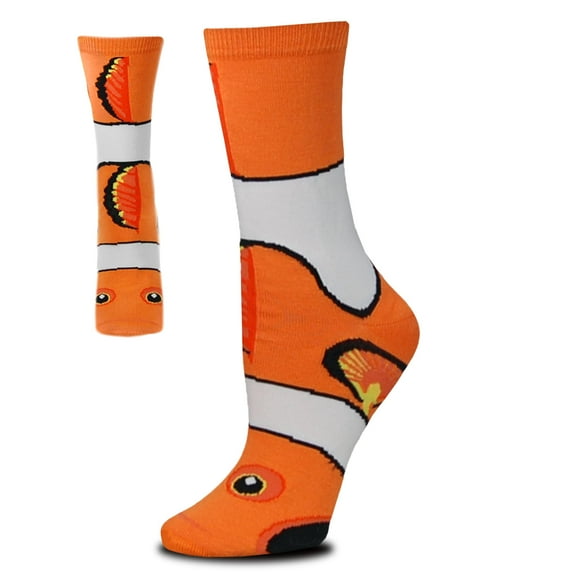 Clown Fish Sock Puppet Orange Medium Socks