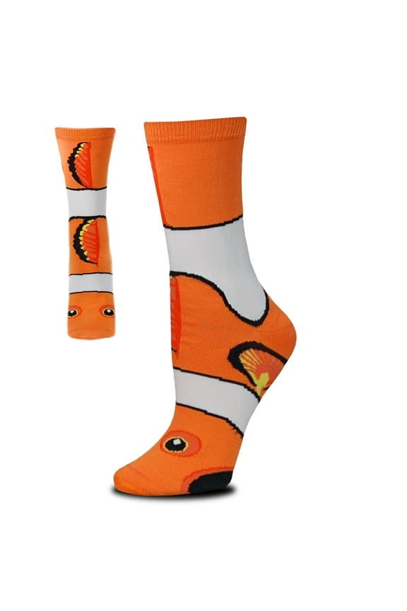 Clown Fish Sock Puppet Orange Medium Socks