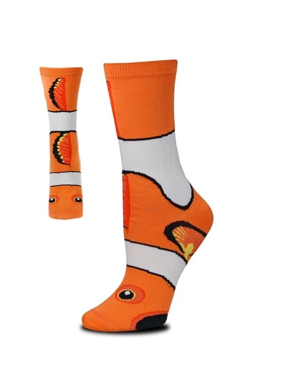 Clown Fish Sock Puppet Orange Medium Socks
