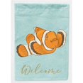 thumbnail image 1 of Clown Fish Welcome Garden Flag, 1 of 1