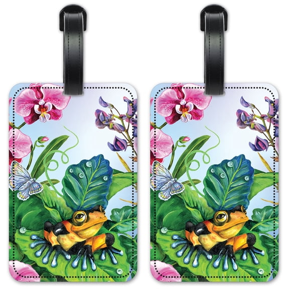 Clown Frog - Luggage ID Tags / Suitcase Identification Cards - Set of 2