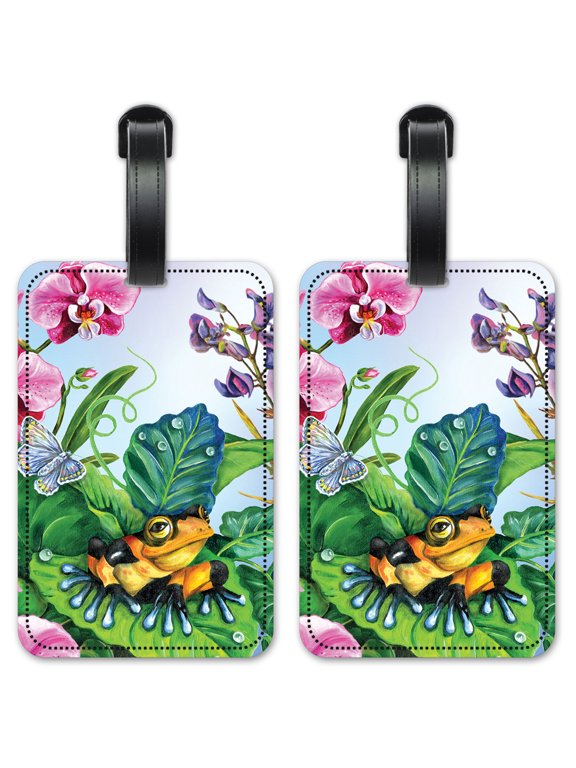 Clown Frog - Luggage ID Tags / Suitcase Identification Cards - Set of 2