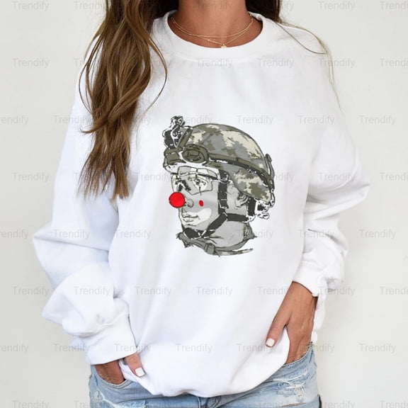 Clown Halloween Circus Performer Themed Graphic Unisex Sweatshirt - Stocking Stuffer M390348, Up to Size 5XL