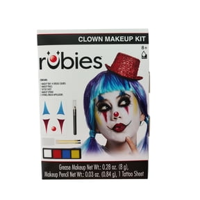 Clown Make-Up Kit, 6 Pieces, Halloween Costume Accessory for Adults, by Rubies