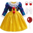 thumbnail image 1 of Clown Pennywise Costume for Toddler Girls Halloween Cosplay Party Dress, 1 of 7