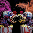 thumbnail image 1 of New Arrivals Clown Sculpture, Halloween Decoration, Popcorn Scary Head Statue Resin Craft From Space Green, 1 of 10