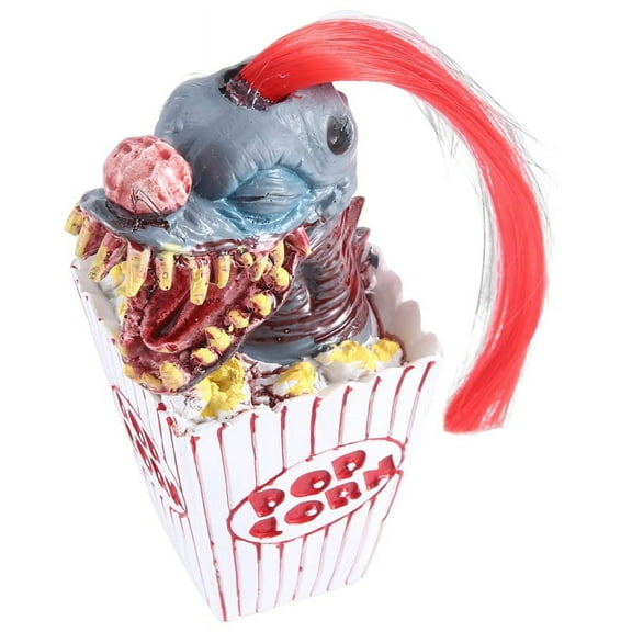 Clown Sculpture, Halloween Decoration, Popcorn Scary Head Statue Resin Craft From Space Red
