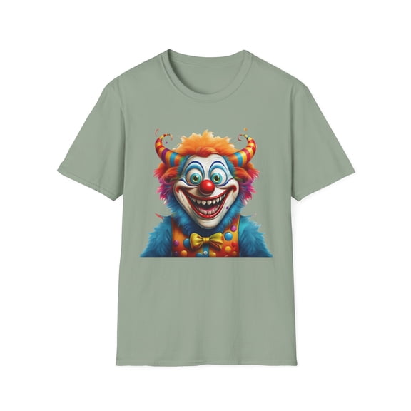 Clown Shirt, T Shirt with Clown, Funny Man Shirt, Tee Shirt with Funny Man, Circus Shirt, Shirt with Circus, Scary Man Shirt, Shirt with Scary Man