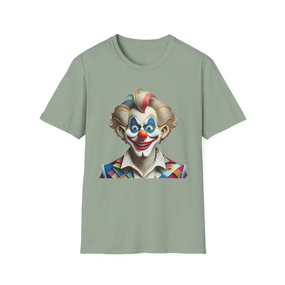 Clown Shirt, T Shirt with Clown, Funny Man Shirt, Tee Shirt with Funny Man, Circus Shirt, Shirt with Circus, Scary Man Shirt, Shirt with Scary Man