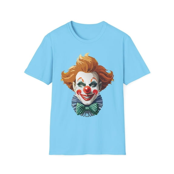 Clown Shirt, T Shirt with Clown, Funny Man Shirt, Tee Shirt with Funny Man, Circus Shirt, Shirt with Circus, Scary Man Shirt, Shirt with Scary Man