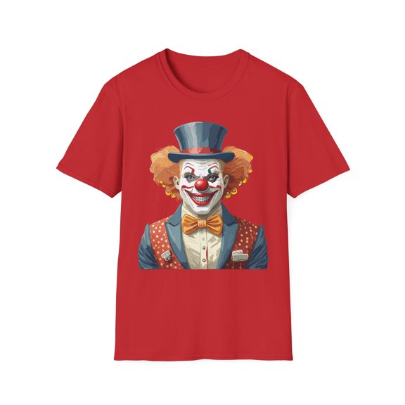 Clown Shirt, T Shirt with Clown, Funny Man Shirt, Tee Shirt with Funny Man, Circus Shirt, Shirt with Circus, Scary Man Shirt, Shirt with Scary Man