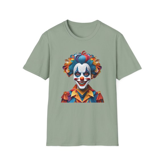Clown Shirt, T Shirt with Clown, Funny Man Shirt, Tee Shirt with Funny Man, Circus Shirt, Shirt with Circus, Scary Man Shirt, Shirt with Scary Man