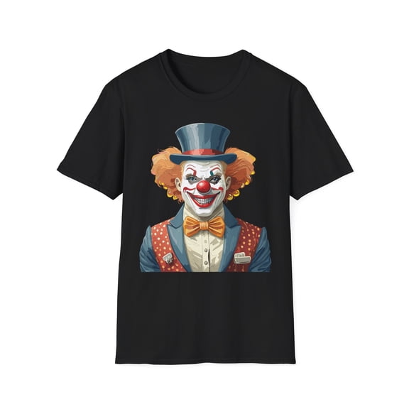 Clown Shirt, T Shirt with Clown, Funny Man Shirt, Tee Shirt with Funny Man, Circus Shirt, Shirt with Circus, Scary Man Shirt, Shirt with Scary Man