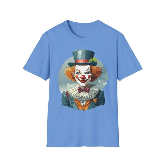 Clown Shirt, T Shirt with Clown, Funny Man Shirt, Tee Shirt with Funny Man, Circus Shirt, Shirt with Circus, Scary Man Shirt, Shirt with Scary Man